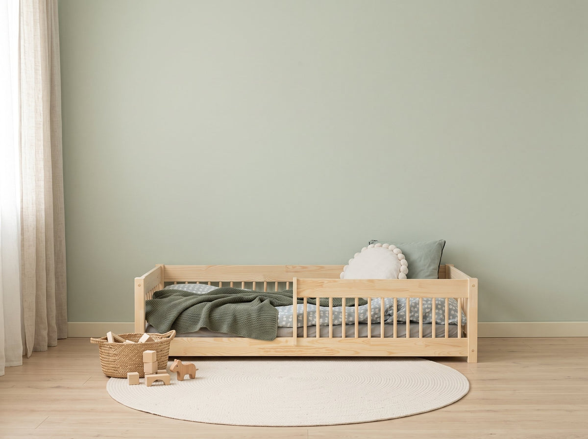 Lit Montessori au sol : aménager la chambre autour du lit
