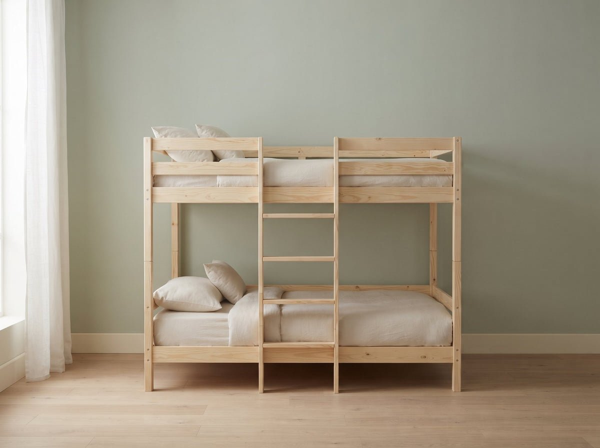 Lit superposé en bois : à quel âge dormir en haut et quelles précautions ?