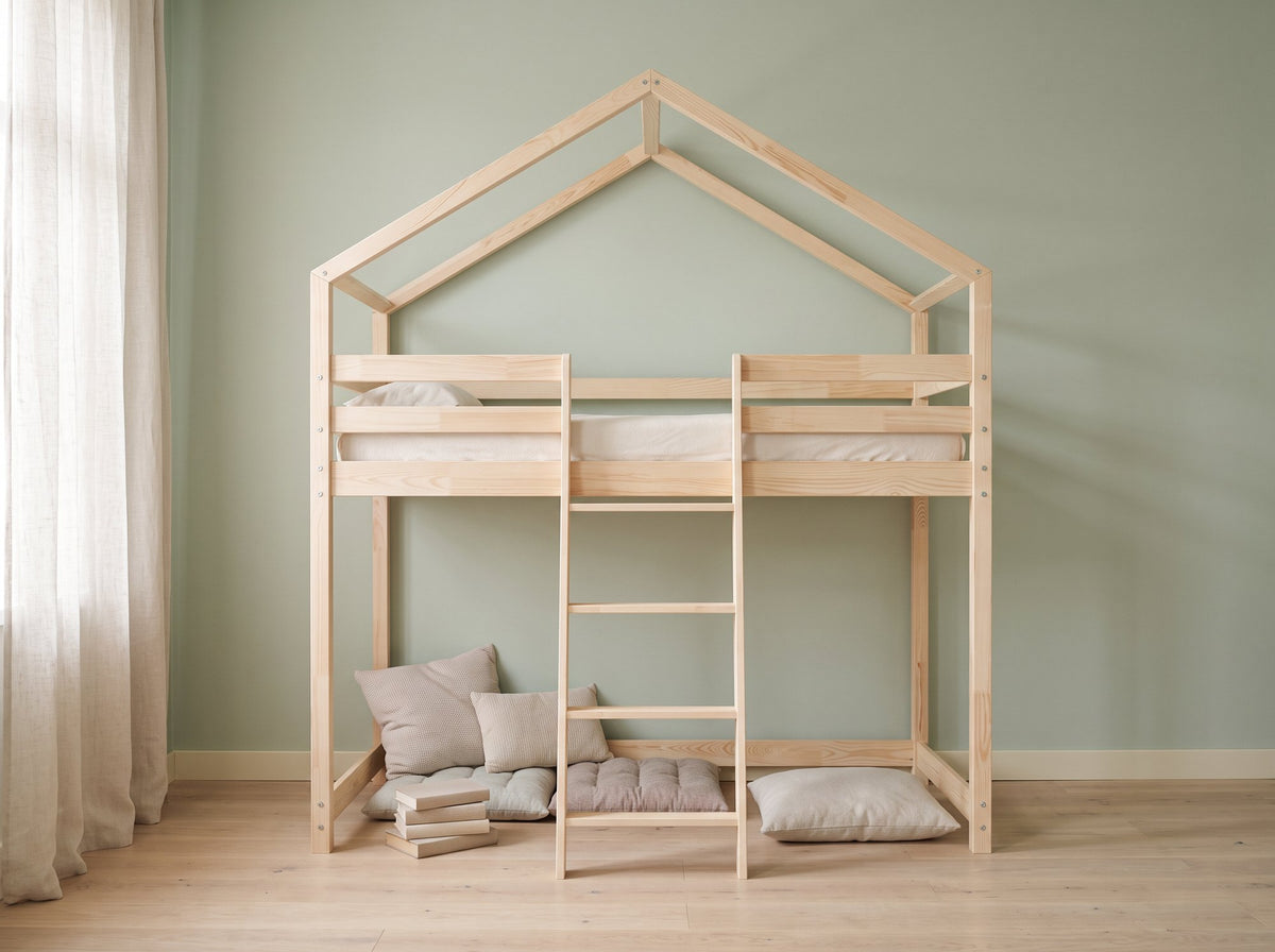 Lit mezzanine cabane : bien utiliser l'espace sous le lit