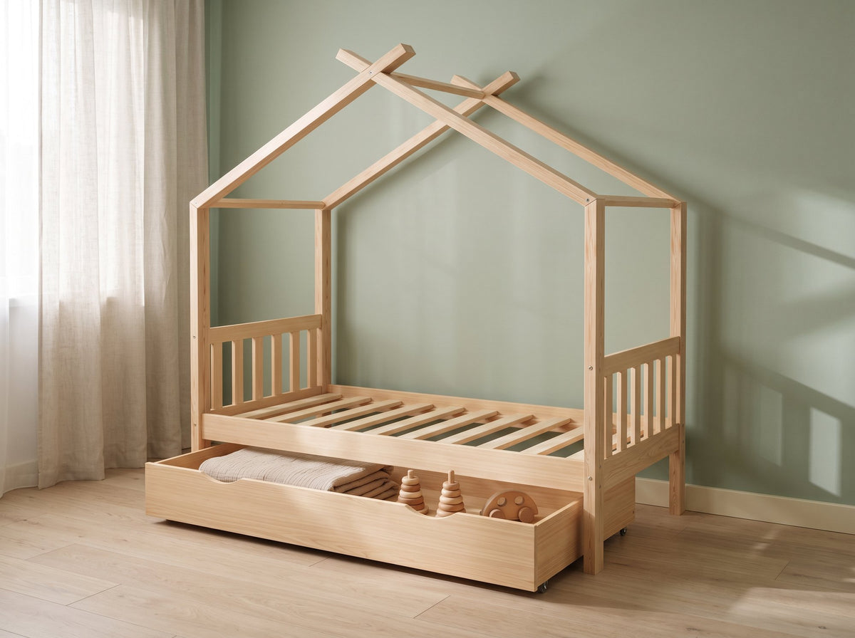 Lit cabane avec rangement : tiroir, gigogne ou bac ?