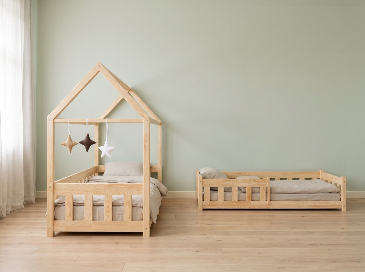 Lit cabane ou lit au sol Montessori : lequel choisir ?
