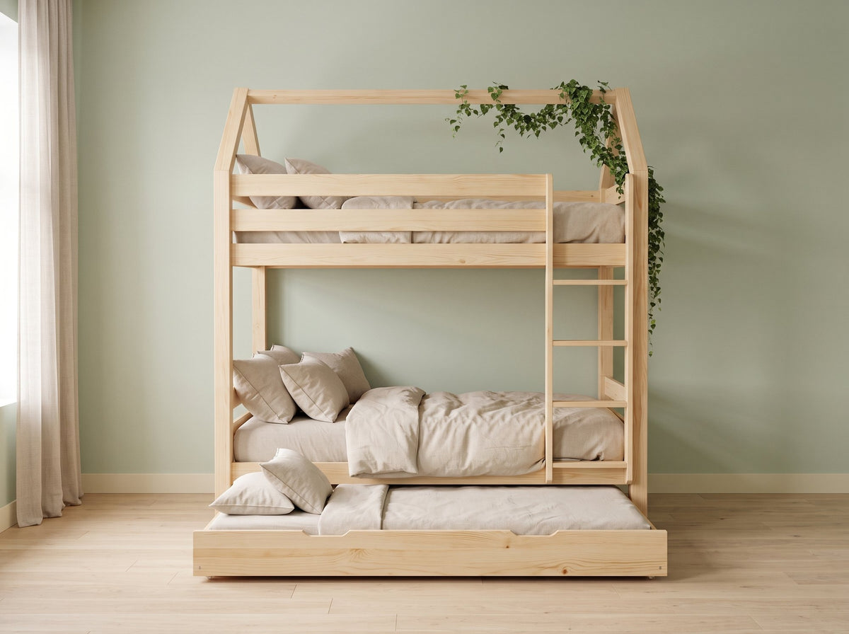 Lit superposé gigogne : trois couchages dans une même chambre