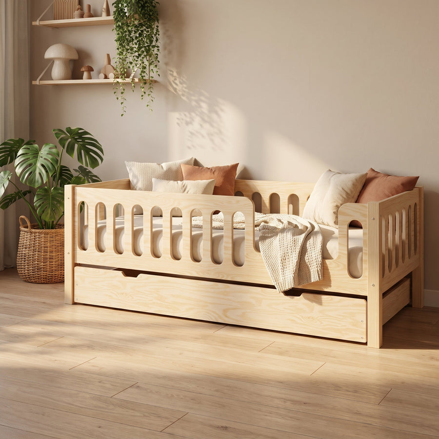 Lit enfant TAO avec tiroir de rangement | bois massif